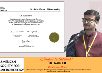 Dr. Tarun Pal Recognized as a Global Outreach – Postdoctoral Member of the American Society for Microbiology (ASM) 2025